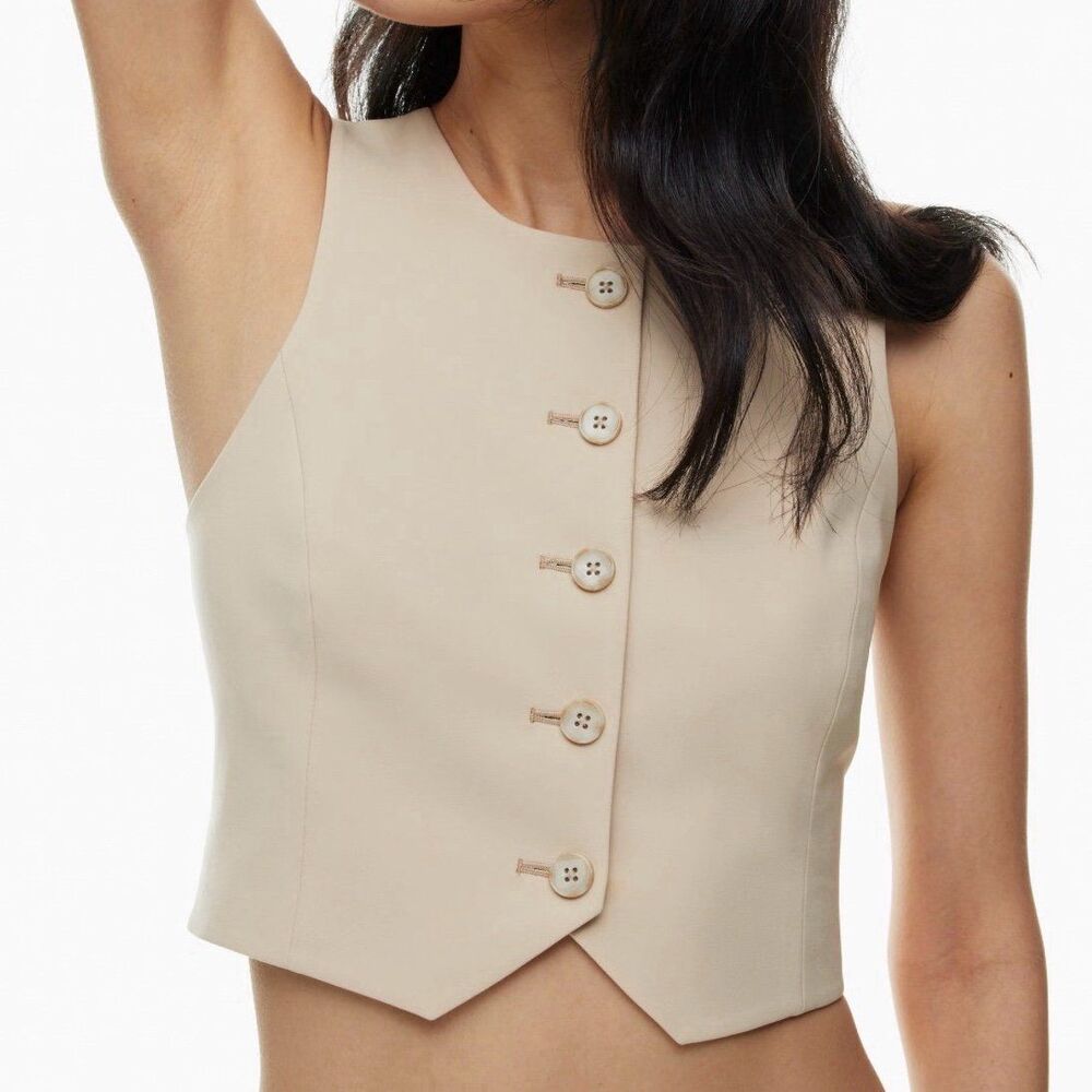 Like New Aritzia Wilfred Rue vest in hummus beige size 10